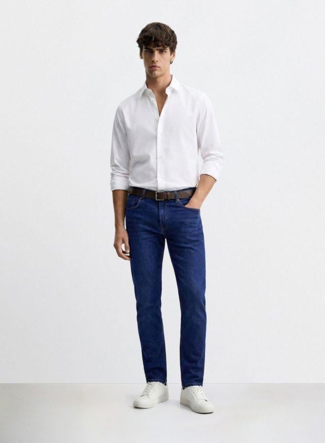 The Indian Garage Co Men Slim Fit Solid Scoop Pocket Mid-Rise Jeans - Image 3